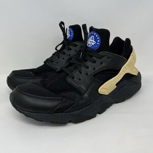 Nike Air Huarache Run NikeID Custom Black Blue Speckle Yellow US Men's 12.5 Rare